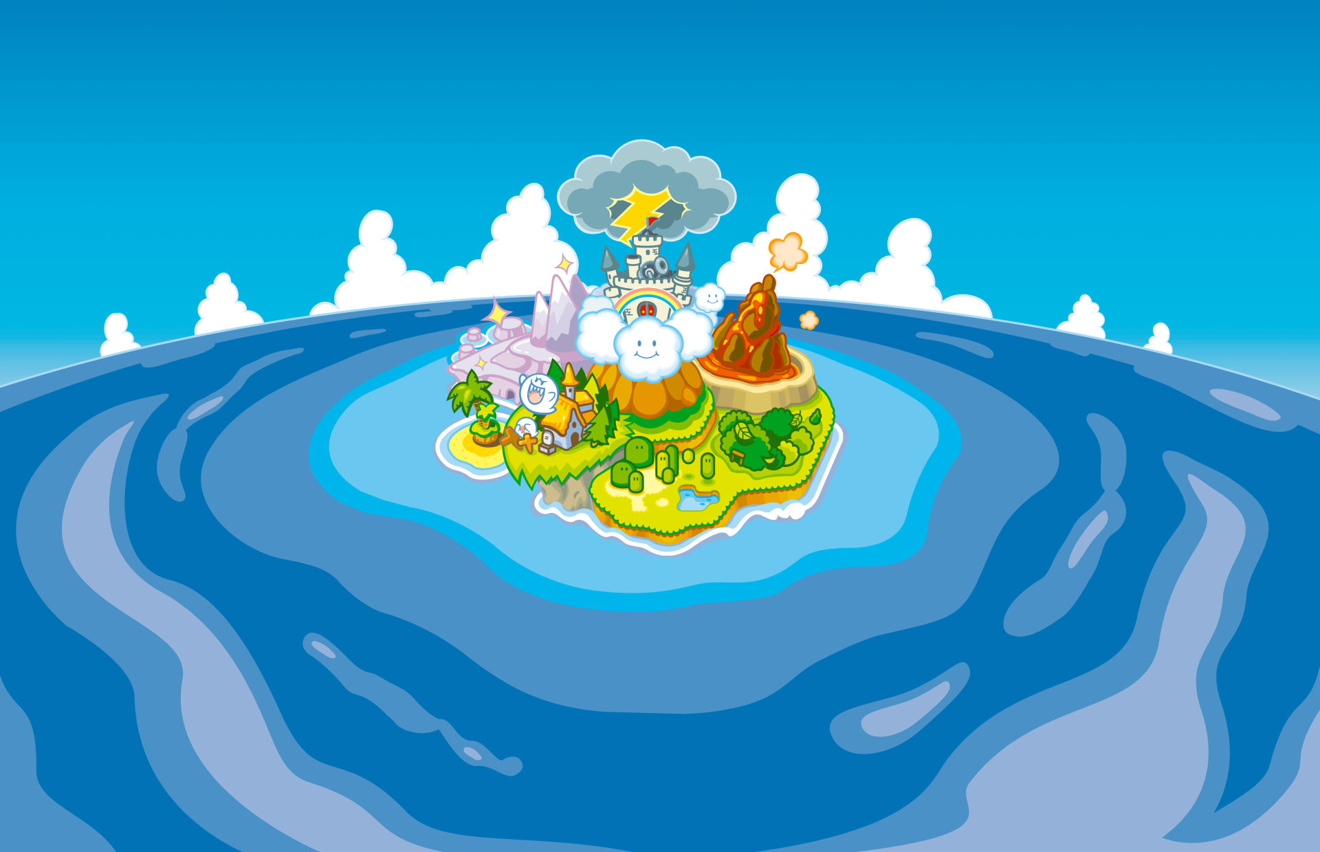 Download Island Video Game Super Princess Peach 4k Ultra HD Wallpaper