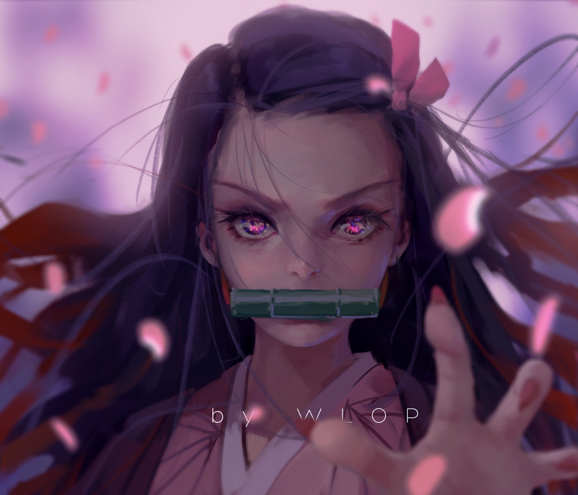 Nezuko Kamado HD Wallpaper - Demon Slayer Anime Art by Wang Ling