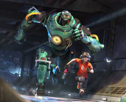 child Sci Fi robot HD Desktop Wallpaper | Background Image