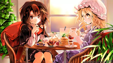 Maribel Hearn Renko Usami Anime Touhou HD Desktop Wallpaper | Background Image