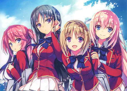 Honami Ichinose Kikyō Kushida Suzune Horikita Airi Sakura Anime Classroom of the Elite HD Desktop Wallpaper | Background Image