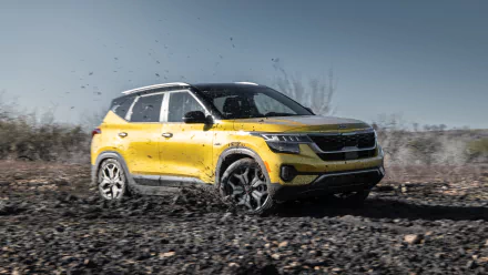 SUV yellow car car Kia vehicle Kia Seltos HD Desktop Wallpaper | Background Image