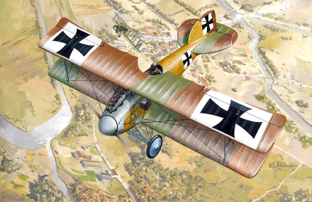 warplane Albatros D.II biplane military aircraft HD Desktop Wallpaper | Background Image