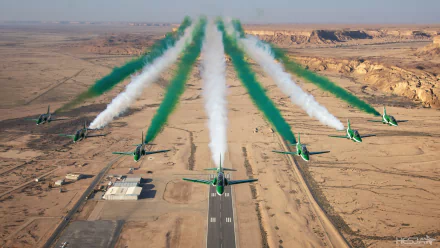 aircraft BAE Systems Hawk desert smoke military air show HD Desktop Wallpaper | Background Image