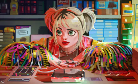 green eyes lipstick blonde DC Comics Harley Quinn movie Birds of Prey (and the Fantabulous Emancipation of One Harley Quinn) HD Desktop Wallpaper | Background Image