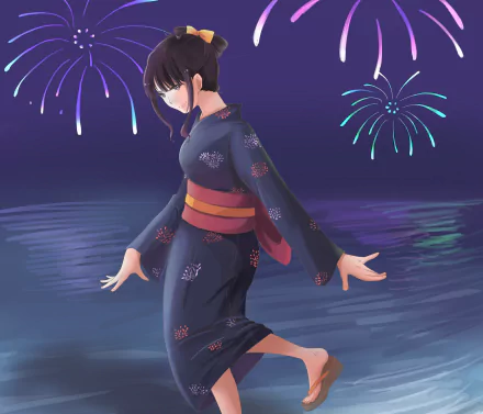 Nazuna Oikawa Anime Uchiage Hanabi, Shita kara Miru ka? Yoko kara Miru ka? HD Desktop Wallpaper | Background Image