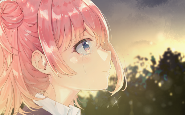 Anime My Teen Romantic Comedy SNAFU Yahari Ore no Seishun Love Comedy wa Machigatteiru Yui Yuigahama Short Hair Pink Hair Crying HD Wallpaper | Background Image