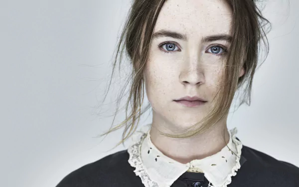 Irish freckles blue eyes face actress Celebrity Saoirse Ronan HD Desktop Wallpaper | Background Image