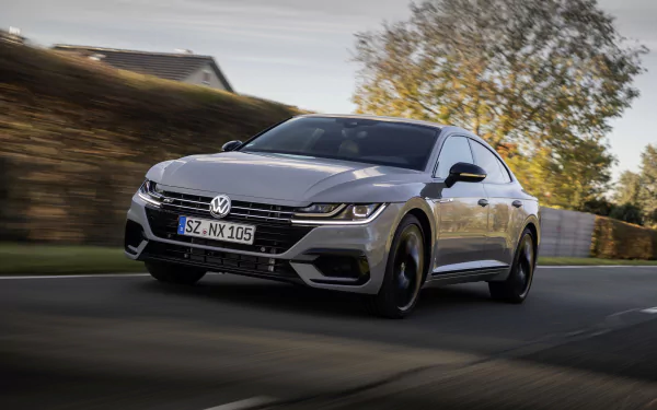 silver car compact car car Volkswagen vehicle Volkswagen Arteon R-Line HD Desktop Wallpaper | Background Image