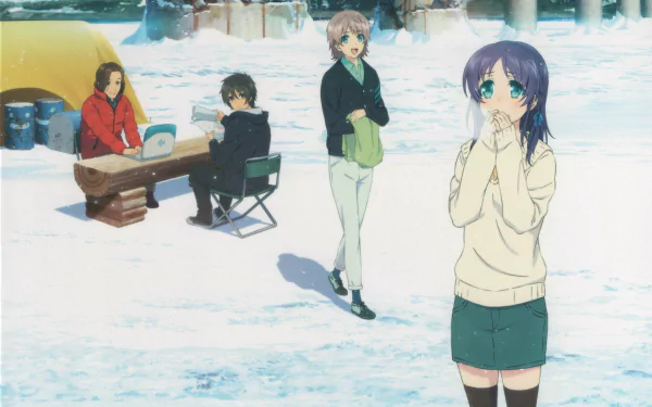 Satoru Mihashi Tsumugu Kihara Kaname Isaki Chisaki Hiradaira Anime Nagi no Asukara HD Desktop Wallpaper | Background Image