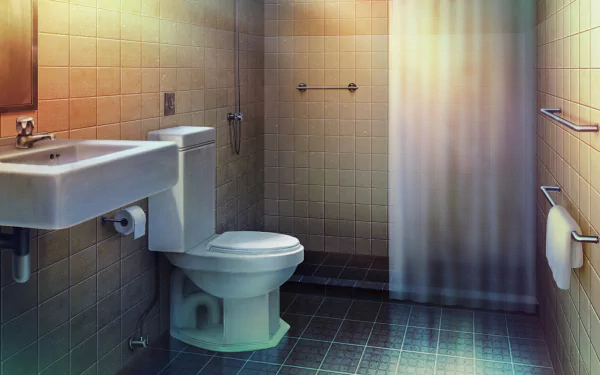 toilet bathroom Anime room anime room HD Desktop Wallpaper | Background Image