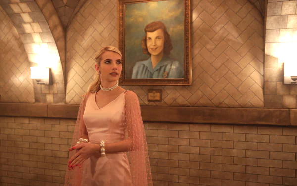actress American blonde Emma Roberts TV Show Scream Queens HD Desktop Wallpaper | Background Image