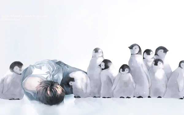 penguin Anime Original HD Desktop Wallpaper | Background Image
