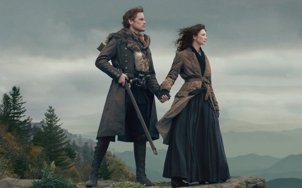 TV Show Outlander Sam Heughan Jamie Fraser Caitriona Balfe Claire Fraser HD Wallpaper | Background Image