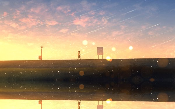 Anime Sunset Sky HD Wallpaper | Background Image