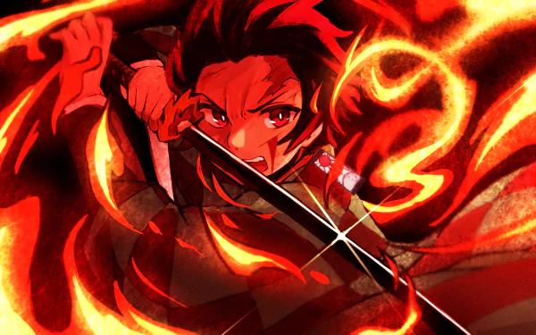 Hinokami Kagura Tanjiro Kamado Anime Demon Slayer: Kimetsu no Yaiba HD Desktop Wallpaper | Background Image