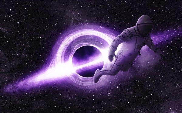Sci Fi Astronaut Black Hole Space Stars HD Wallpaper | Background Image