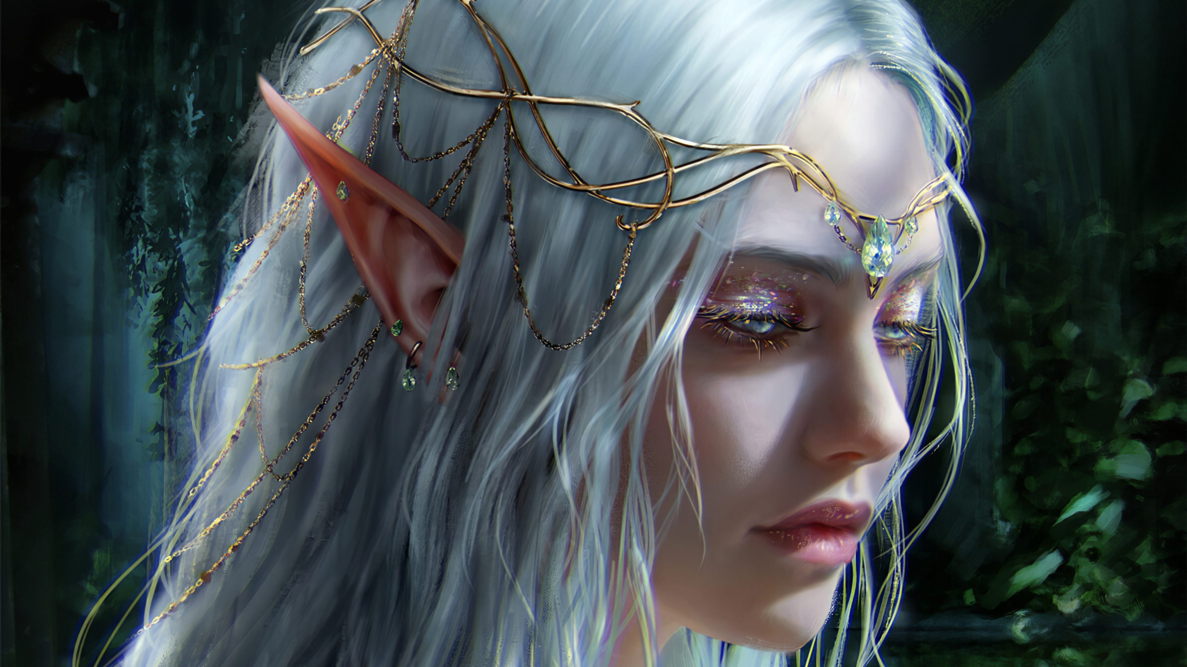 Fantasy Elf HD Wallpaper | Background Image | 2384x1341
