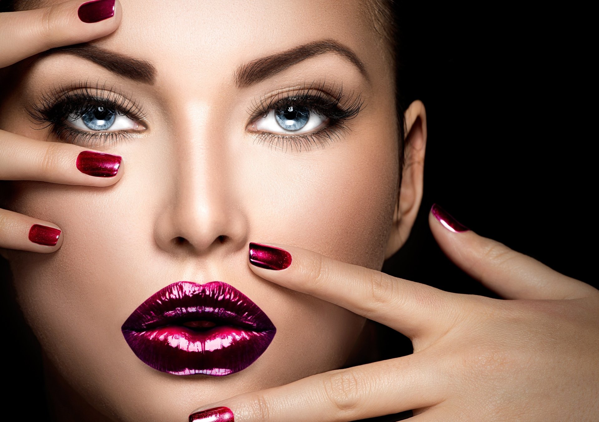 Download Nails Lipstick Woman Face 4k Ultra Hd Wallpaper