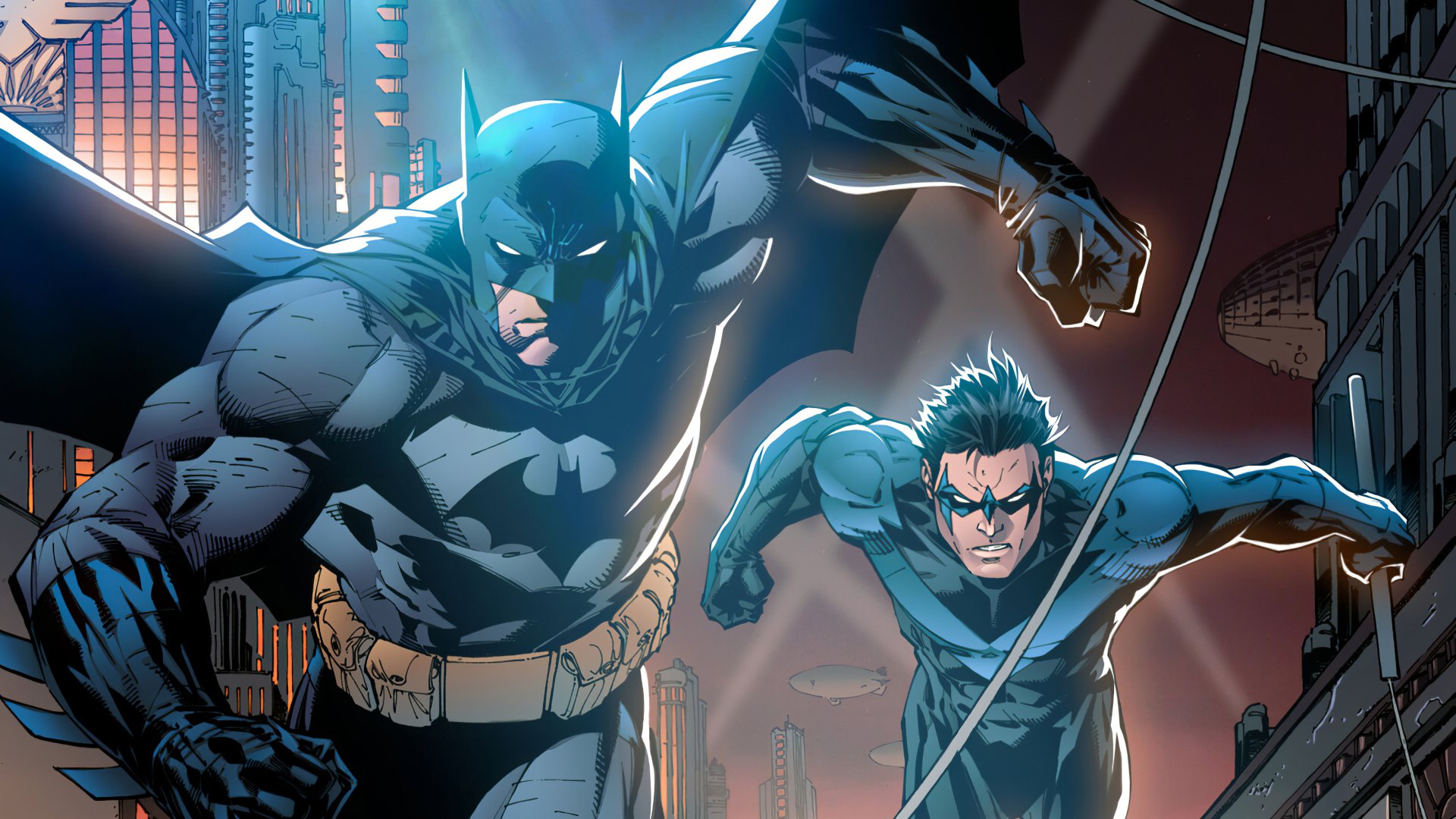 Batman \u0026 Nightwing: Ultimate DC Comics HD Wallpaper Action by Bruno Furlani, image size:1920x1080