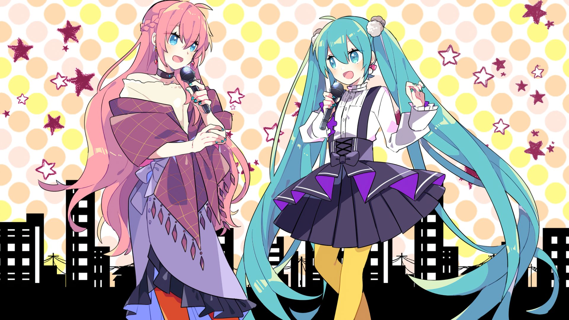 Download Hatsune Miku Luka Megurine Anime Vocaloid HD Wallpaper by 由杞
