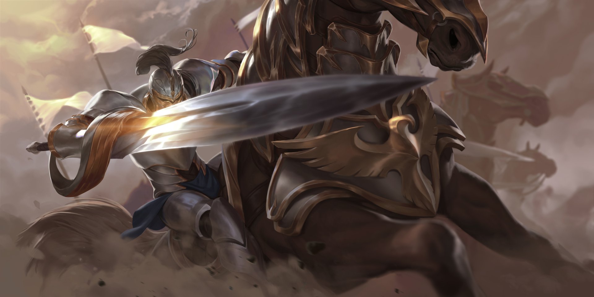 Download Knight Horse Video Game Legends Of Runeterra HD Wallpaper by Claudiu-Antoniu Magherusan