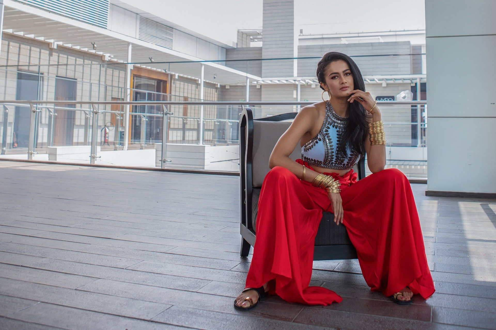 Download Black Hair Bollywood Actress Indian Woman Shubra Aiyappa HD Wallpaper