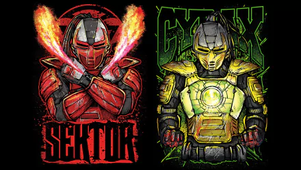 Sektor (Mortal Kombat) Cyrax (Mortal Kombat) video game Mortal Kombat HD Desktop Wallpaper | Background Image