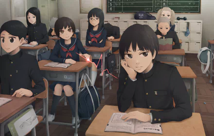 uniform Anime people HD Desktop Wallpaper | Background Image