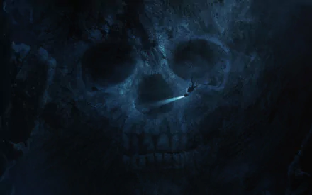 scuba diving underwater dark skull HD Desktop Wallpaper | Background Image