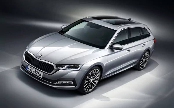 silver car car Skoda vehicle Skoda Octavia Combi HD Desktop Wallpaper | Background Image