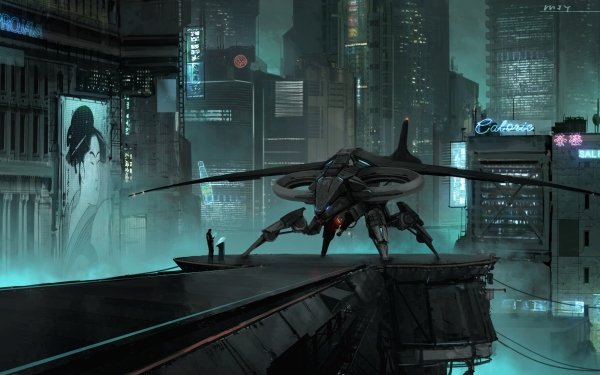 Sci Fi Aircraft Futuristic Vehicle City Skyscraper HD Wallpaper | Background Image
