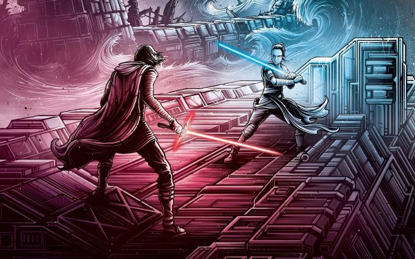 Movie Star Wars: The Rise of Skywalker Star Wars Rey Kylo Ren HD Wallpaper | Background Image