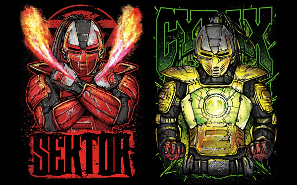 Sektor (Mortal Kombat) Cyrax (Mortal Kombat) video game Mortal Kombat HD Desktop Wallpaper | Background Image