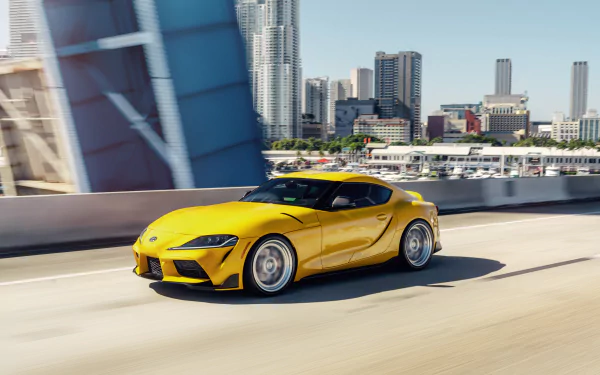 grand tourer yellow car car Toyota vehicle Toyota GR Supra HD Desktop Wallpaper | Background Image