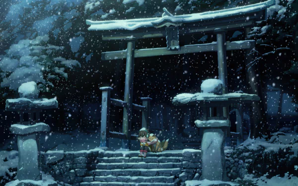torii Anime shrine HD Desktop Wallpaper | Background Image