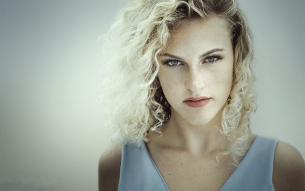 Women Model Face Blonde Blue Eyes HD Wallpaper | Background Image