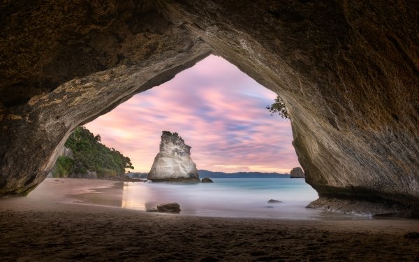 Earth Cave Caves New Zealand Beach Sand Rock HD Wallpaper | Background Image
