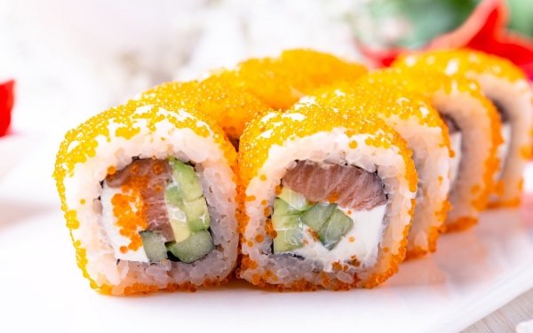 Food Sushi Fish Seafood HD Wallpaper | Background Image