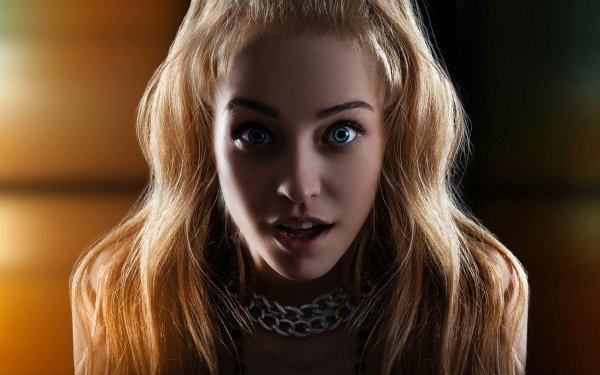 Women Model Blonde Face Blue Eyes Stare HD Wallpaper | Background Image
