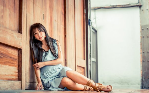 Women Asian Model Long Hair Dress Brunette HD Wallpaper | Background Image
