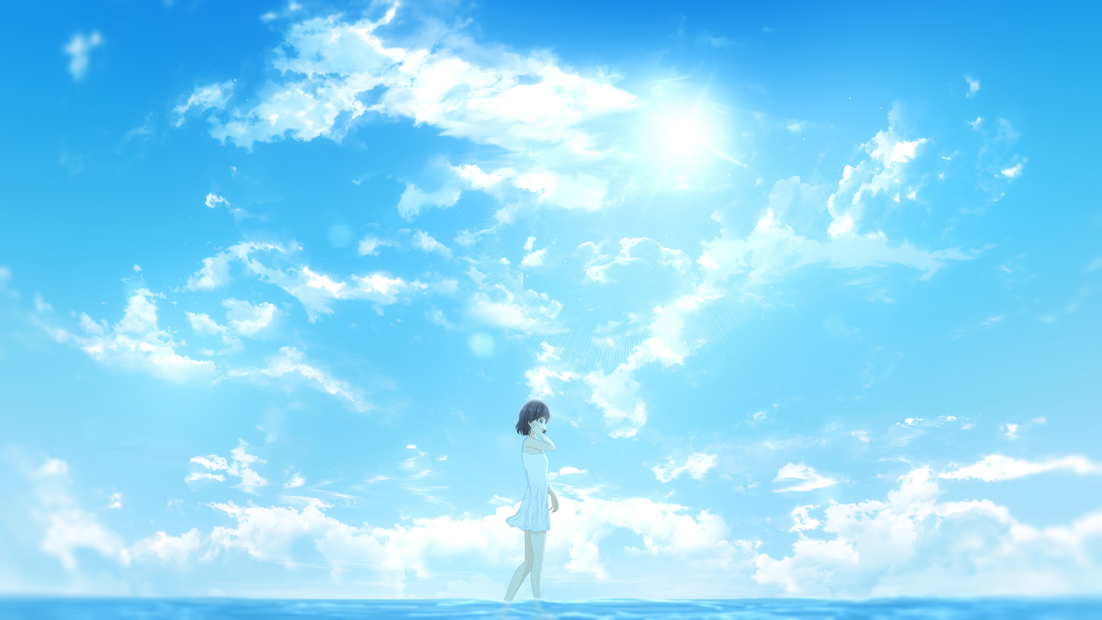 Free download Free download Anime Landscape Sky Anime Landscape [Scenery  [1024x576] for your Desktop, Mobile & Tablet | Explore 20+ Anime Blue Sky  Wallpapers | Blue Sky Wallpaper, Sky Blue Wallpaper, Sky Blue Backgrounds