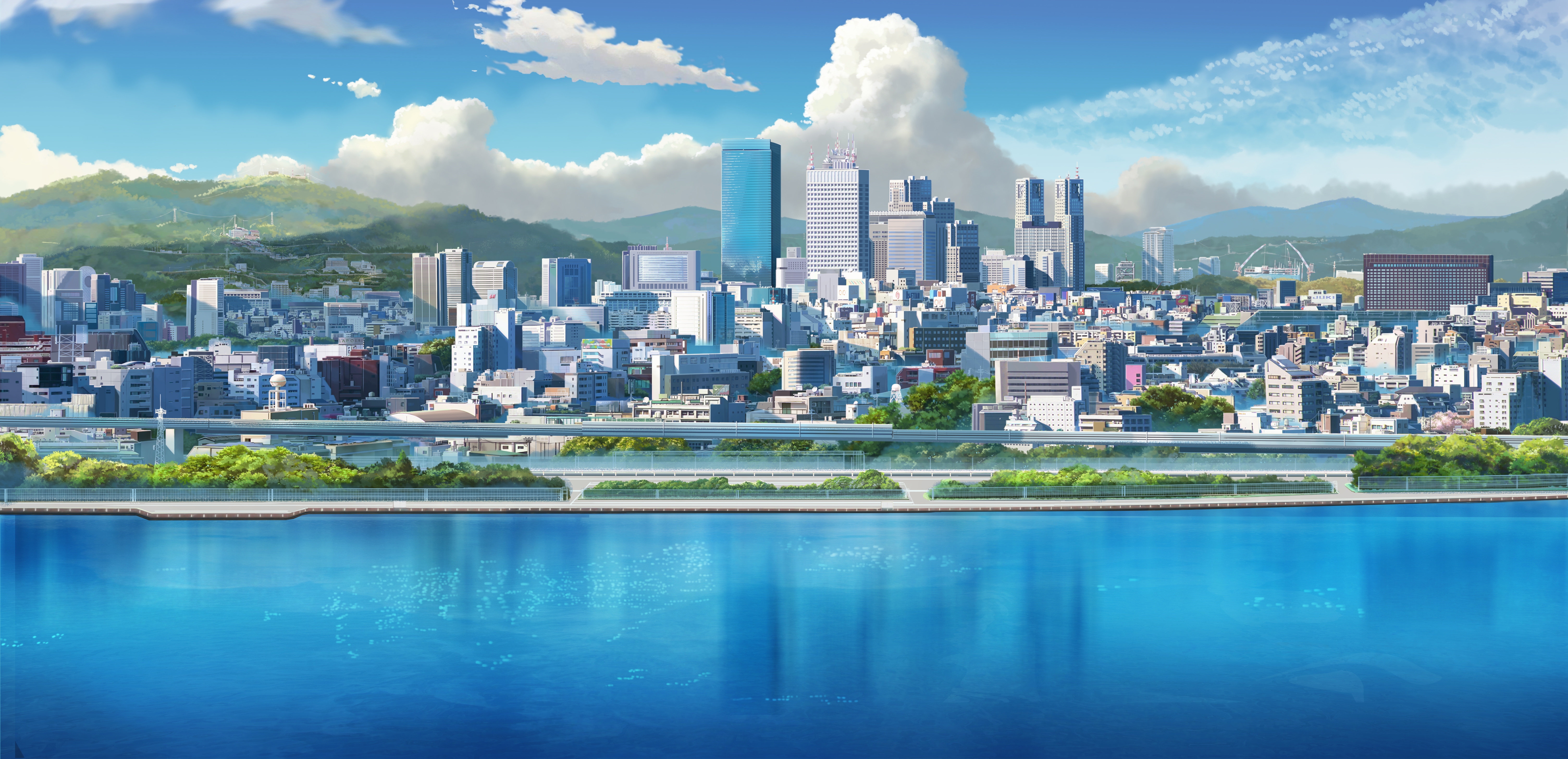 Anime City 4k Ultra HD Wallpaper by 曦晨晨 Anime City 4k Ultra HD Wallpaper by 曦晨晨