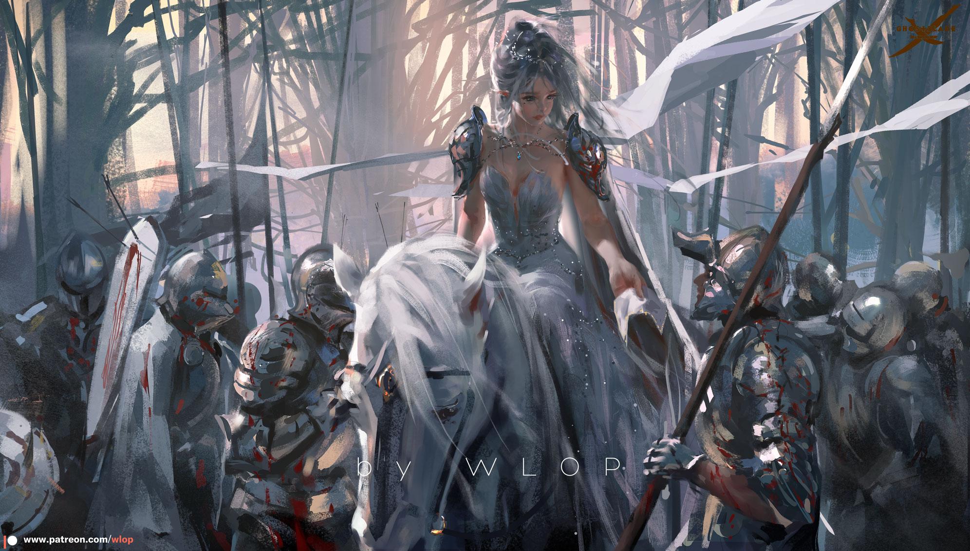 Download Comic GhostBlade HD Wallpaper by Wang Ling