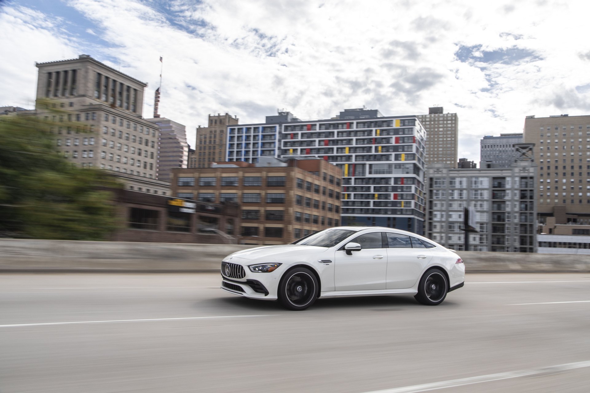 Download White Car Car Mercedes-AMG Mercedes-AMG GT 43 Vehicle Mercedes-AMG GT 4k Ultra HD Wallpaper