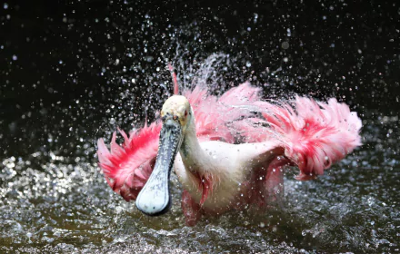 bird water Animal roseate spoonbill HD Desktop Wallpaper | Background Image