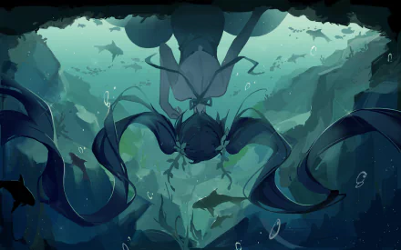 Hatsune Miku Anime Vocaloid HD Desktop Wallpaper | Background Image