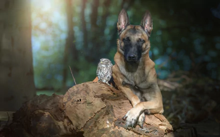 owl dog Animal Belgian Malinois HD Desktop Wallpaper | Background Image