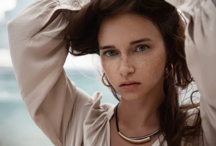 freckles woman face HD Desktop Wallpaper | Background Image
