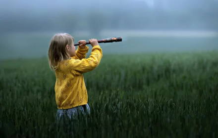 telescope photography child HD Desktop Wallpaper | Background Image